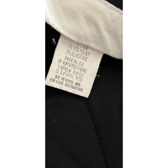 THEORY Wool Crepe Black Trousers Wide leg Pants Size 8 - Picture 8 of 11